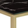 Table console doré acier inoxydable et verre trempé 