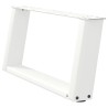Pieds de table basse en U 2 pièces Blanc 60 x (30-31) cm Acier 