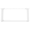 Pieds de table basse en U 2 pièces Blanc 60 x (30-31) cm Acier 