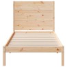 Cadre de lit extra long sans matelas 100x220 cm bois massif 