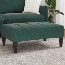 Repose-pied vert foncé 77x55x31 cm velours 