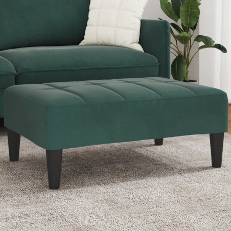 Repose-pied vert foncé 77x55x31 cm velours 