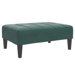 Repose-pied vert foncé 77x55x31 cm velours 
