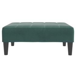 Repose-pied vert foncé 77x55x31 cm velours 
