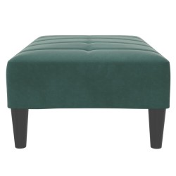 Repose-pied vert foncé 77x55x31 cm velours 
