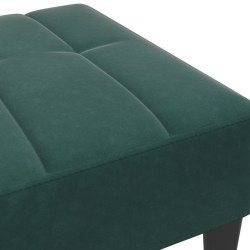 Repose-pied vert foncé 77x55x31 cm velours 