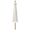Parasol de jardin avec mât en bois sable 400x273 cm 