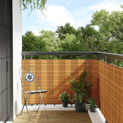 Paravent de balcon marron clair 500x100 cm résine tressée 