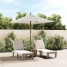 Parasol de jardin avec mât en bois sable 198x198x231 cm 