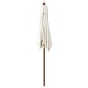 Parasol de jardin avec mât en bois sable 198x198x231 cm 