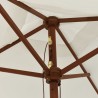Parasol de jardin avec mât en bois sable 198x198x231 cm 