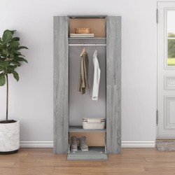 Armoires de couloir 2 pcs sonoma gris Bois d'ingénierie 