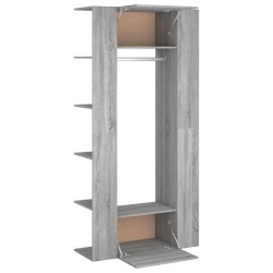 Armoires de couloir 2 pcs sonoma gris Bois d'ingénierie 
