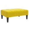 Repose-pied jaune 77x55x31 cm velours 
