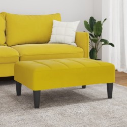 Repose-pied jaune 77x55x31 cm velours 