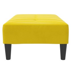 Repose-pied jaune 77x55x31 cm velours 