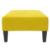 Repose-pied jaune 77x55x31 cm velours 