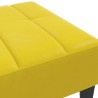Repose-pied jaune 77x55x31 cm velours 