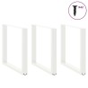 Pieds de table à manger en U 3 pièces Blanc 80 x (72-73) cm Acier 