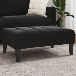 Repose-pied noir 77x55x31 cm velours 
