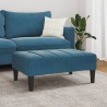 Repose-pied bleu 77x55x31 cm velours 