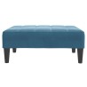 Repose-pied bleu 77x55x31 cm velours 