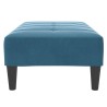 Repose-pied bleu 77x55x31 cm velours 