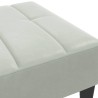 Repose-pied gris clair 77x55x31 cm velours 