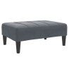 Repose-pied gris foncé 77x55x31 cm velours 
