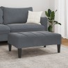 Repose-pied gris foncé 77x55x31 cm velours 
