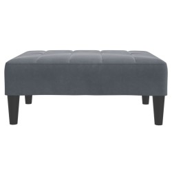 Repose-pied gris foncé 77x55x31 cm velours 