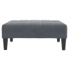 Repose-pied gris foncé 77x55x31 cm velours 