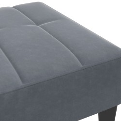 Repose-pied gris foncé 77x55x31 cm velours 