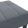 Repose-pied gris foncé 77x55x31 cm velours 