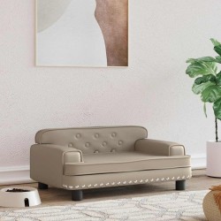 Lit pour chien cappuccino 70x45x30 cm similicuir 