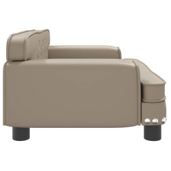 Lit pour chien cappuccino 70x45x30 cm similicuir 