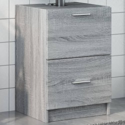Meuble d'évier sonoma gris 40x37x59 cm bois d'ingénierie 