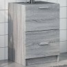Meuble d'évier sonoma gris 40x37x59 cm bois d'ingénierie 
