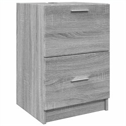 Meuble d'évier sonoma gris 40x37x59 cm bois d'ingénierie 