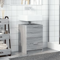 Meuble d'évier sonoma gris 40x37x59 cm bois d'ingénierie 