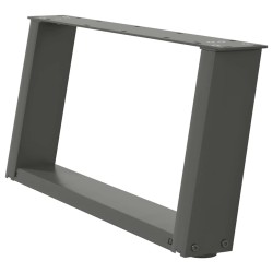 Pieds de table basse en U 2 pièces Anthracite 60 x (30-31) cm Acier 