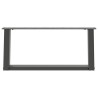 Pieds de table basse en U 2 pièces Anthracite 60 x (30-31) cm Acier 