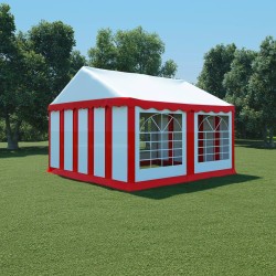 Couverture de chapiteau 4x4 m Rouge et blanc 