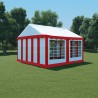 Couverture de chapiteau 4x4 m Rouge et blanc 