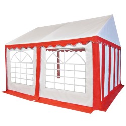 Couverture de chapiteau 4x4 m Rouge et blanc 