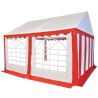 Couverture de chapiteau 4x4 m Rouge et blanc 