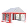 Couverture de chapiteau 4x4 m Rouge et blanc 
