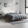 Cadre de lit sans matelas chêne fumé 120x190 cm bois ingénierie 