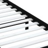 Cadre de lit sans matelas noir bois massif 