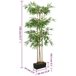 Bambou artificiel 760 feuilles 120 cm vert 